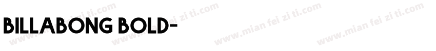 Billabong bold字体转换